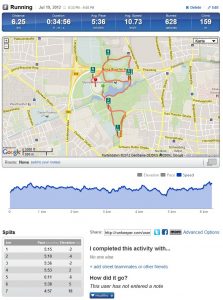 RunKeeper Screenshot von meinem Lauf